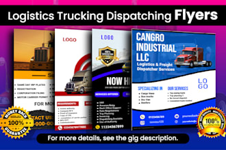 create pro logistics trucking dispatching flyer