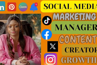 be your social media marketing manager and content creator linkedin marketing