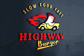 do modern restaurant BBQ grill pizza coffee food logo design