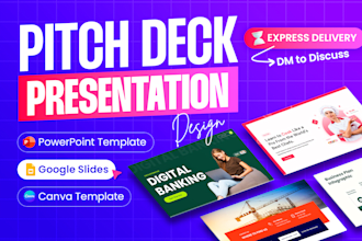 create powerpoint deck design, business presentation, google slides template