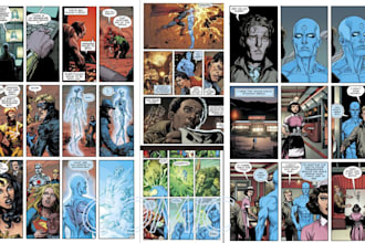 draw graphic novel illustration comic book manga comic page as comic book artist