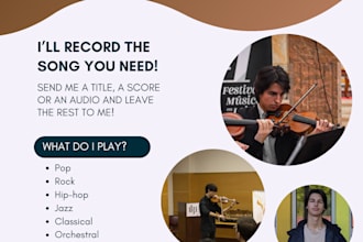 record your song on the violin