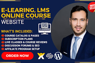 design e learning website tutor lms platform online course website lms website