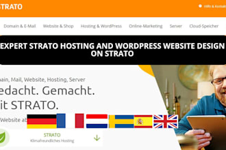 expert strato hosting wordpress website design on strato and strato webshop