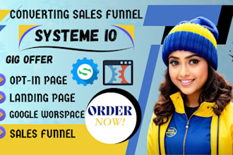 create systeme io website, systeme io sales funnel, clickfunnels landing page