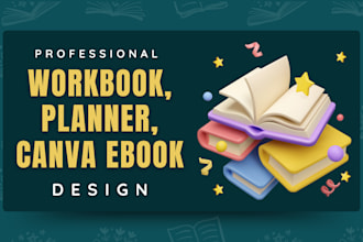 design custom hyperlink planner journal calender workbook canva ebook design