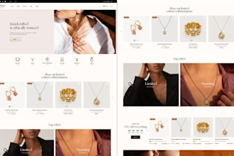 design jewelry website, jewelry shopify website, build ecommerce website shopify