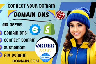 connect domain dns to shopify, google workspace, squarespace, wix and systeme io