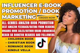 boost book sales booktok, influencer tiktok book promotion amazon kdp marketing
