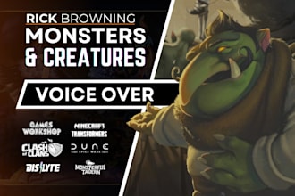 be your monster, creature or orc voice actor