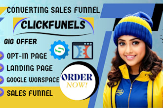 build sales funnel in clickfunnels, systeme io, gohighlevel, or landing pages