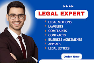 draft legal motions, lawsuits, complaints, and contracts