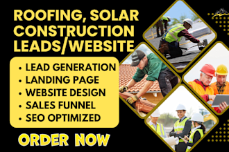 generate roofing leads roofing landing page roofing website solar hvac leads