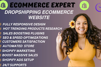 design, revamp shopify ecommerce website fix store  update edit SEO marketing VA