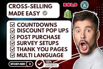 setup shopify cross selling reconvert selleasy bold upsell candy rack bundler