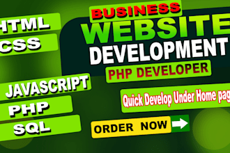 do website design and development as full stack website developer