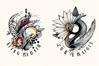 make a minimalist lineart tattoo design or illustration