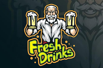 do cute cartoon logo for restaurant, food and beverage