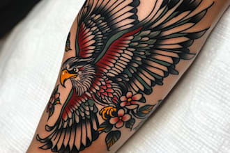 make a american traditional tattoo design for you