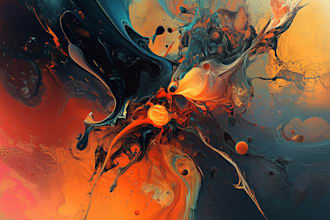 draw a digital abstract art illustration