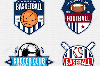 do baseball soccer basketball sports logo design