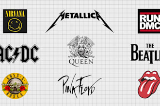 do creative music dj band producer singer logo