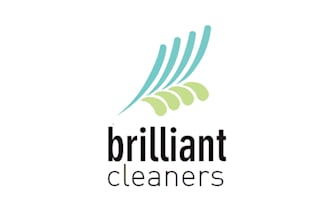 make unique flat minimalist cleaners logo