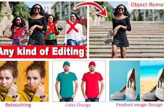 do professional photoshop editing, retouching, background removal and face swap