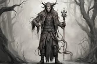 draw fantasy horror characters or fantasy character