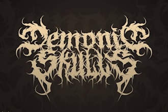 design death metal, black metal and heavy metal logo for your band