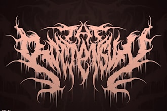 create death, black metal, grindcore, hardcore band logo