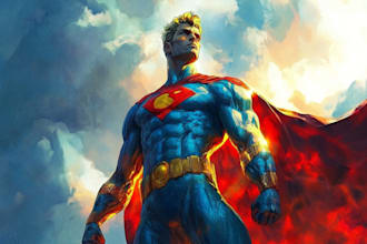 make superhero comic character art
