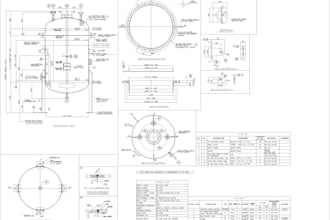 do static equipment design, drafting work and 3d modeling work