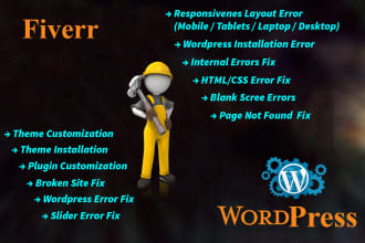 fix wordpress html, css, layout issues or errors