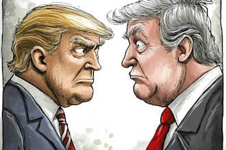 make  a political themed cartoon for you