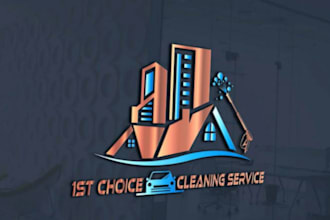 do clean house, janitorial or commercial cleaning logo