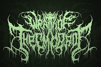 create a raw war metal logo
