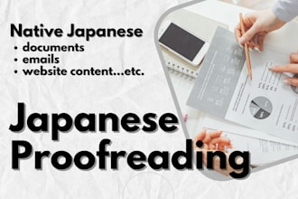 proofread and edit your japanese texts and contents