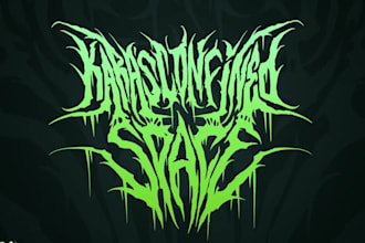 draw an extreme ,brutal or death metal logo