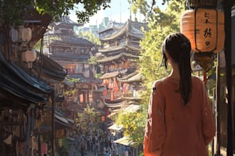 create environment concept art and background