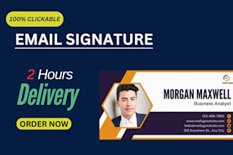 design custom html email signature in just 2 hours