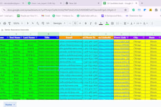 do candidate sourcing, HR contract and linkedin search