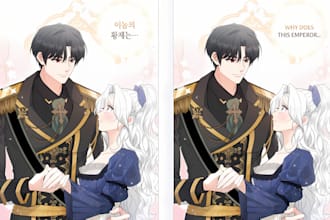 clean, typesett and redraw your webtoon, manga, manhwa, or manhua