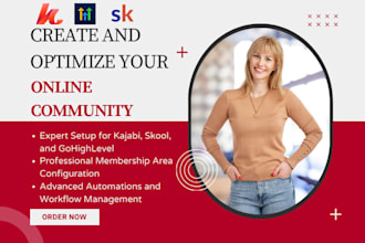 setup your kajabi, skool, gohighlevel online community