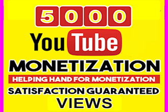 do organic monetization for youtube channel videos for views