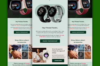 design custom mailchimp, klaviyo email marketing template newsletter, html email
