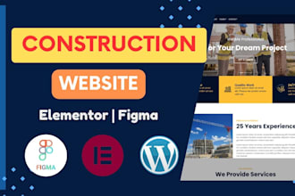 create a modern construction contractor roofing plumbing super interior website