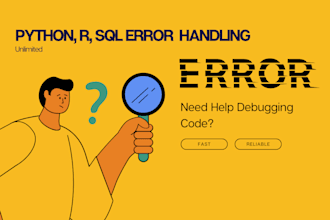 do python, r,  sql, error  fixing,  debugging