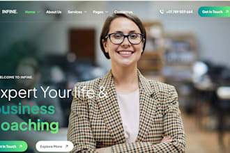 build life coaching landing page, consulting, career landing page design