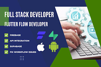 develop flutter app buildship rest apis supabase flutter flow mobile app
